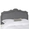 Safavieh Skyler Upholstered Headboard W/nail-head Trim In Gray