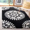 Safavieh Soho Hand Made Area Rug, Black / Ivory Bohemian Style Non-shedding