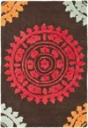 Safavieh Soho Hand Made Area Rug, Brown / Multi Bohemian Style Non-shedding