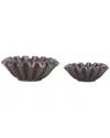 Safavieh Soho Resin Ruffle Bowls In Gray