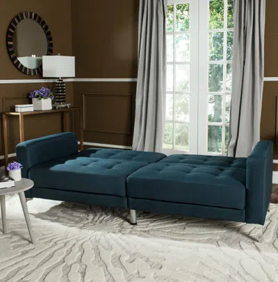 Safavieh Soho Tufted Foldable Sofa Bed In Blue
