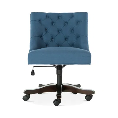 Safavieh Soho Tufted Swivel Desk Chair In Navy