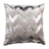 Safavieh Sophia Flamestitch Square Throw Pillow In Silver