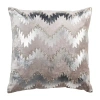 Safavieh Sophia Flamestitch Square Throw Pillow In Silver