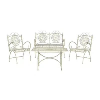 Safavieh Sophie Patio 4-pc. Conversation Set In White