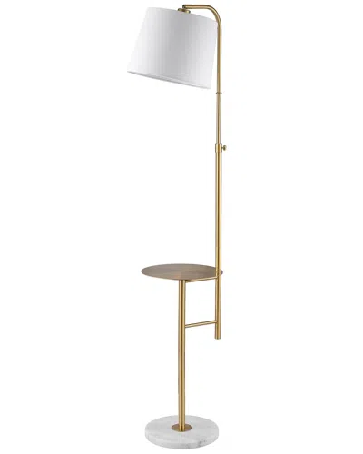 Safavieh Sorsi Floor Lamp Side Table In Gold