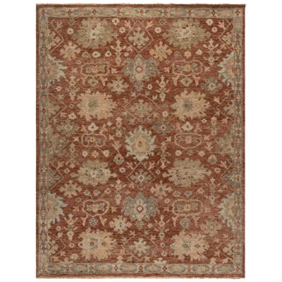 Safavieh Southwestern Hand Knotted Wool Southwestern Rug In Rust,gray