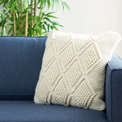 Safavieh Space Dye Pillow In White