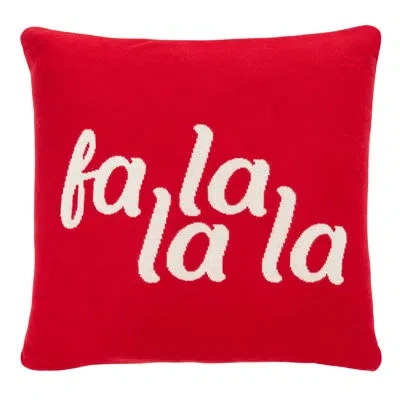 Safavieh Square Cotton Throw Pillow In Red