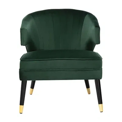 Safavieh Stazia Accent Tufted Wingback Chair In Green