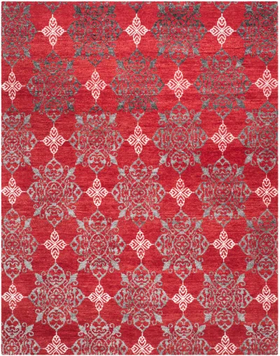 Safavieh Stone Wash Hand-knotted Rug In Red