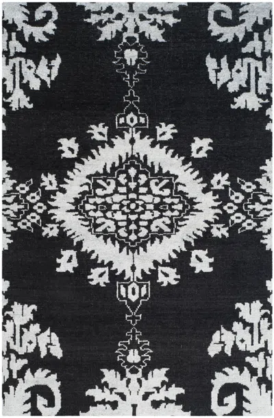 Safavieh Stone Wash Hand-knotted Rug In Black
