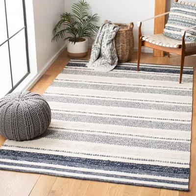 Safavieh Striped Kilim Collection Stk502a In Gray