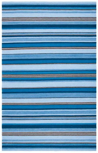 Safavieh Striped Kilim Handmade Rug In Blue