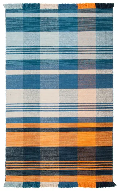 Safavieh Striped Kilim Rug In Blue