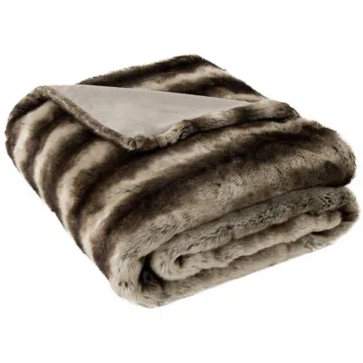 Safavieh Striped Throw Blanket In Brown
