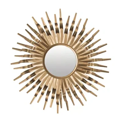 Safavieh Sun Wall Mount Round Wall Mirror In Yellow