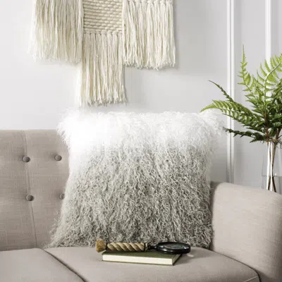 Safavieh Suri Sheep Skin Pillow In Gray