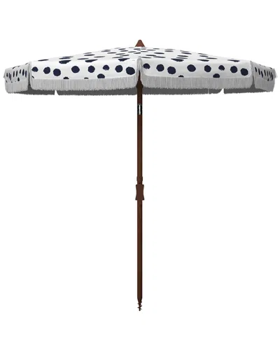 Safavieh Sydney Navy 6.5 Ft Umbrella In White