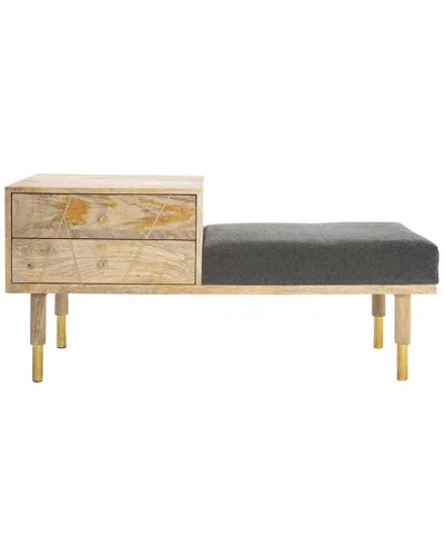 SAFAVIEH SAFAVIEH TAFT 2-DRAWER BENCH WITH CUSHION