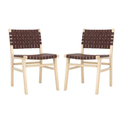 Safavieh Taika Dining Collection 2-pc. Upholstered Dining Chair In Brown
