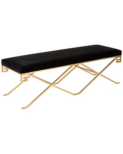 Safavieh Talita Velvet Bench In Black