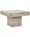 Safavieh Tallen Indoor/outdoor Modern Concrete Coffee Table In Brown