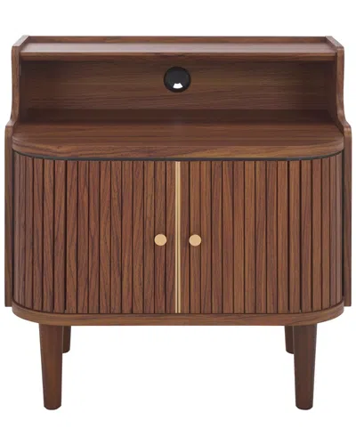 Safavieh Tameka Nightstand With Hutch In Brown