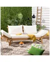 Safavieh Tandra Outdoor Modern Contemporary Daybed In Natural/beige