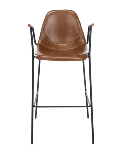 Safavieh Tanner Mid Century Barstool In Brown