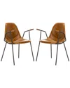 Safavieh Tanner Set Of 2 Mid-century Dining Chairs