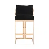 Safavieh Taraji Velvet Barstool In Giotto Black