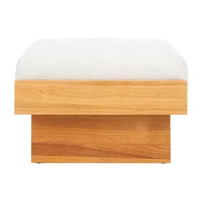 Safavieh Tarilynn Cushioned Ottoman In White