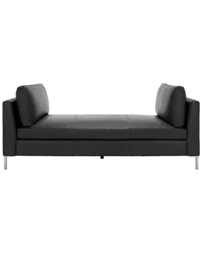 Safavieh Tatianna Leather Bench In Black