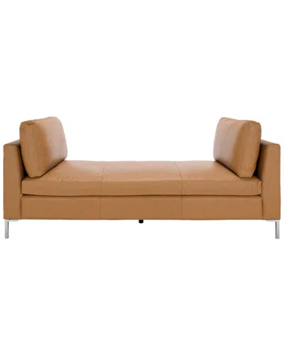 Safavieh Tatianna Leather Bench In Brown
