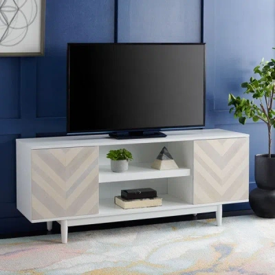 Safavieh Tay 3 Shelf Patterned Media Stand In Neutral