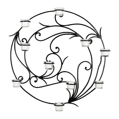 Safavieh Tea Light Metal Wall Art In Black