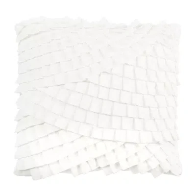 Safavieh Teagen Square Throw Pillow In White