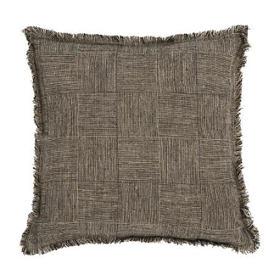 Safavieh Terra Linen Square Throw Pillow In Black