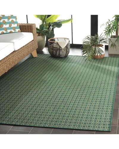 Safavieh Terrace Kinsa Power-loomed Indoor/outdoor Rug In Green
