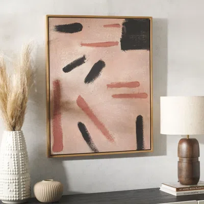 Safavieh Terracotta Impressions Framed Linen Canvas In Multi