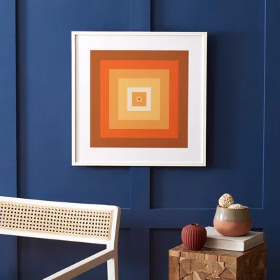 Safavieh That 70's Glow Golden Framed Wall Art In Blue