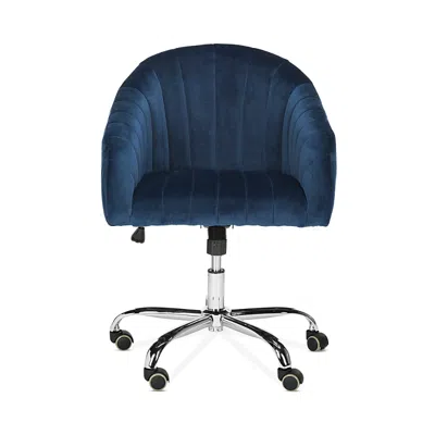 Safavieh Themis Office Chair In Blue Velvet