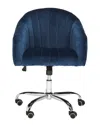 Safavieh Themis Velvet Chrome Leg Swivel Office Chair