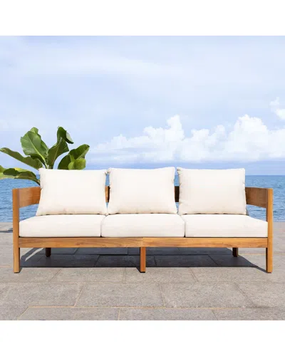 Safavieh Theo 3 Seater Sofa In Brown