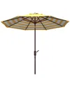 Safavieh Tiana 9ft Crank Umbrella In Yellow