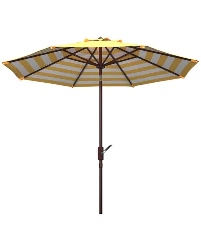 Safavieh Tiana 9ft Crank Umbrella In Yellow