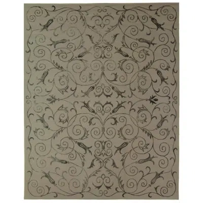 Safavieh Tibetan Hand Knotted Silk & Wool Pile Floral Rug In Gray
