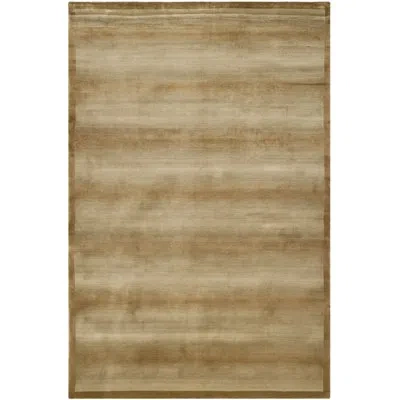 Safavieh Tibetan Hand Knotted Silk & Wool Pile Striped Rug In Beige