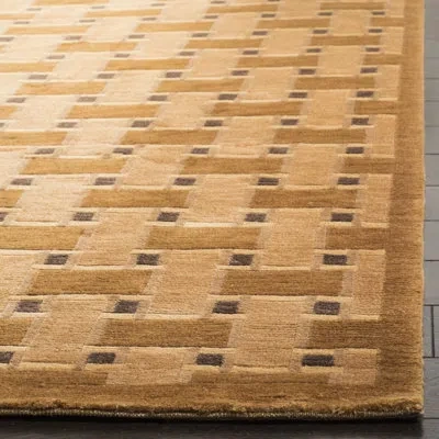 Safavieh Tibetan Hand Knotted Wool Pile Rug In Peach